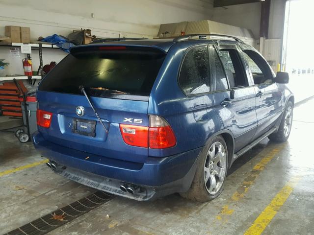 5UXFB33502LH30670 - 2002 BMW X5 4.4I BLUE photo 4