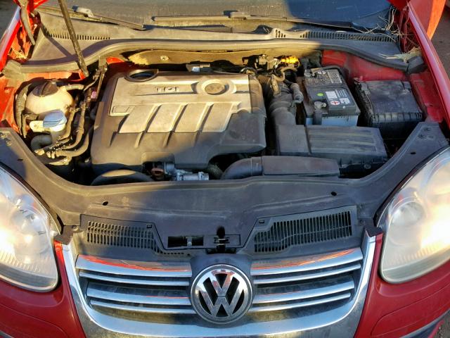 3VWAL71K49M030422 - 2009 VOLKSWAGEN JETTA TDI RED photo 7