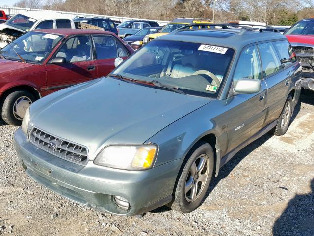 4S3BH806847615431 - 2004 SUBARU LEGACY OUT GREEN photo 2