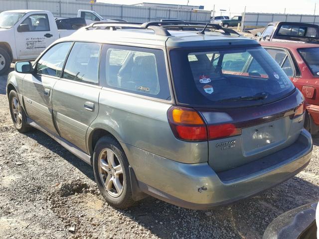 4S3BH806847615431 - 2004 SUBARU LEGACY OUT GREEN photo 3