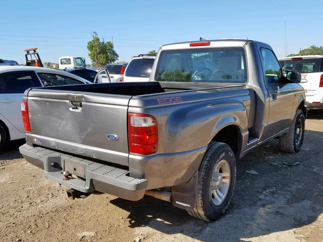 1FTYR10U24PB30571 - 2004 FORD RANGER GRAY photo 4