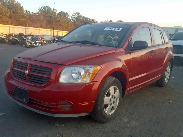 1B3HB28B77D124737 - 2007 DODGE CALIBER RED photo 2