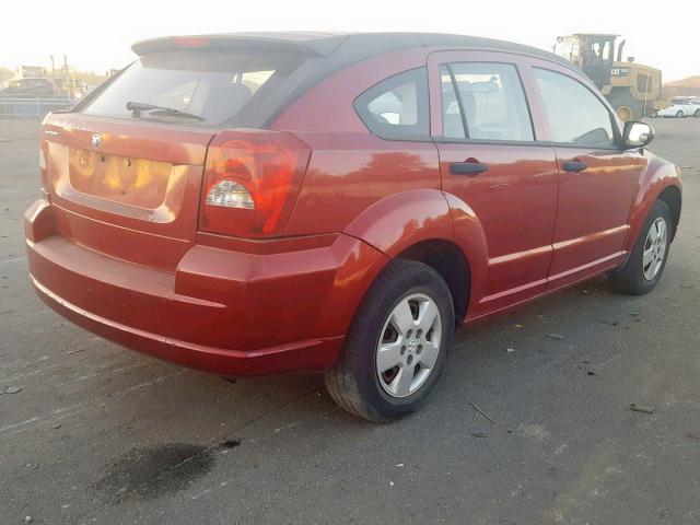 1B3HB28B77D124737 - 2007 DODGE CALIBER RED photo 4