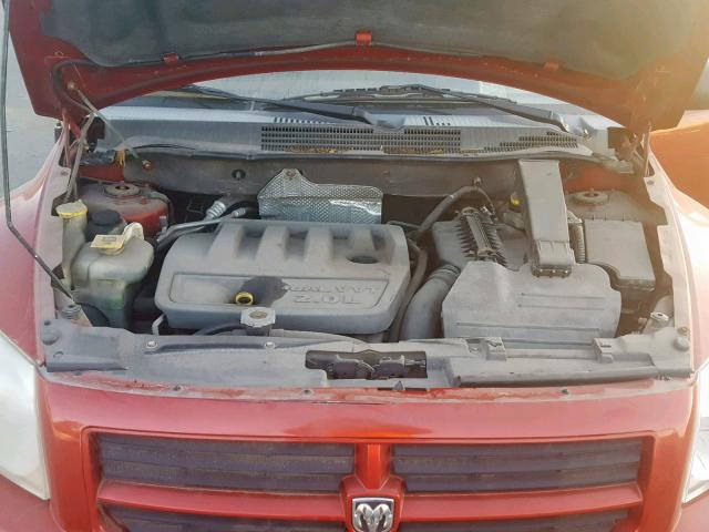 1B3HB28B77D124737 - 2007 DODGE CALIBER RED photo 7