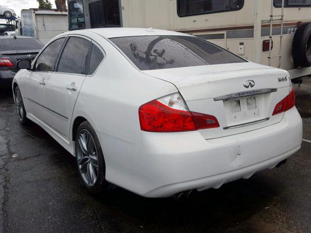 JNKBY01E78M500560 - 2008 INFINITI M45 BASE WHITE photo 3