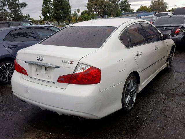 JNKBY01E78M500560 - 2008 INFINITI M45 BASE WHITE photo 4