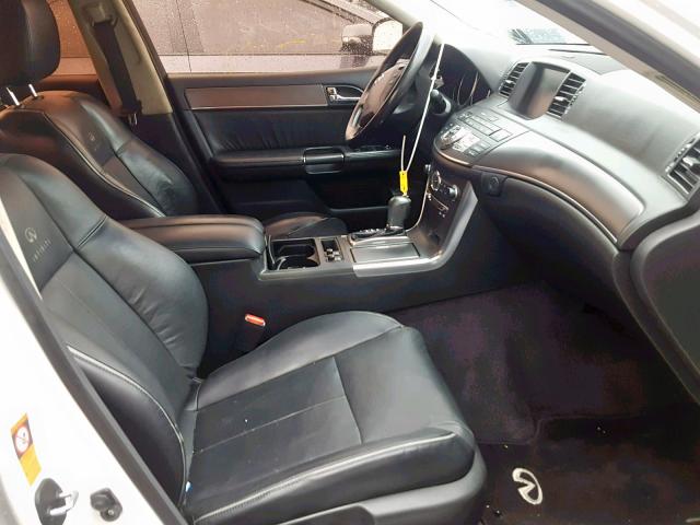 JNKBY01E78M500560 - 2008 INFINITI M45 BASE WHITE photo 5