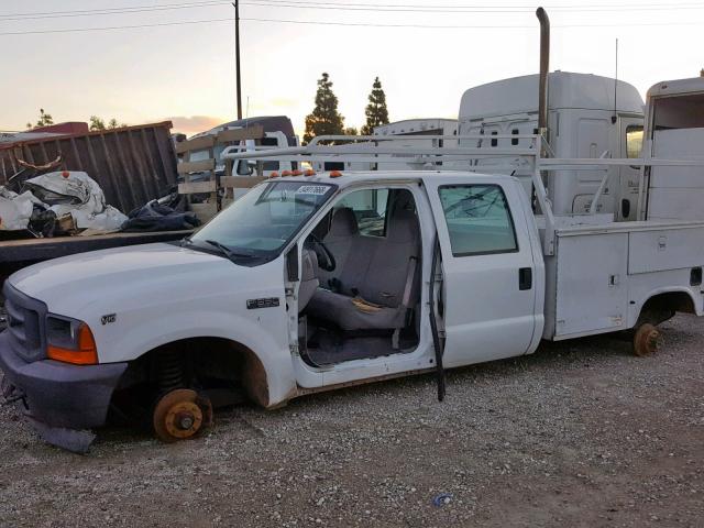 1FDSW34S21EB82093 - 2001 FORD F350 SRW S WHITE photo 10