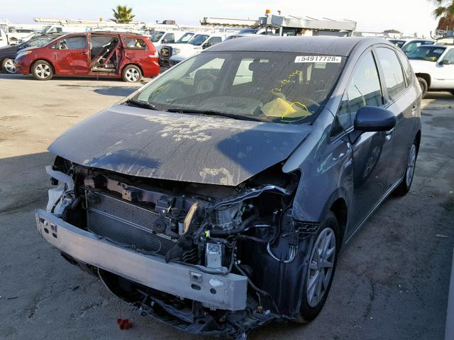 JTDZN3EUXD3285915 - 2013 TOYOTA PRIUS V GRAY photo 2