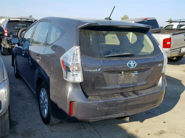 JTDZN3EUXD3285915 - 2013 TOYOTA PRIUS V GRAY photo 3