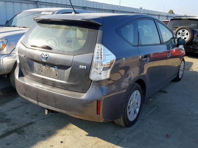 JTDZN3EUXD3285915 - 2013 TOYOTA PRIUS V GRAY photo 4