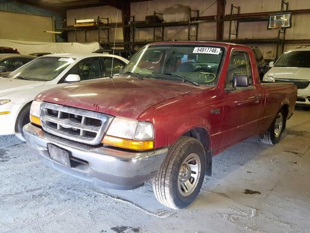 1FTYR10V3XUB09453 - 1999 FORD RANGER RED photo 2