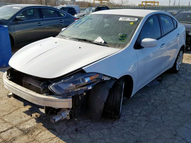 1C3CDFBA6DD328231 - 2013 DODGE DART SXT WHITE photo 2