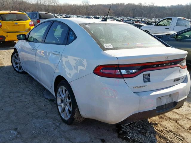 1C3CDFBA6DD328231 - 2013 DODGE DART SXT WHITE photo 3