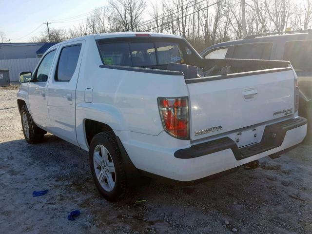 5FPYK1F57EB004780 - 2014 HONDA RIDGELINE WHITE photo 3