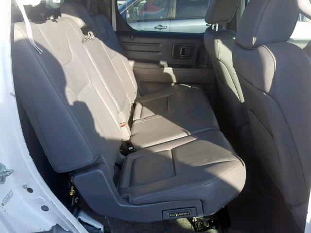 5FPYK1F57EB004780 - 2014 HONDA RIDGELINE WHITE photo 6