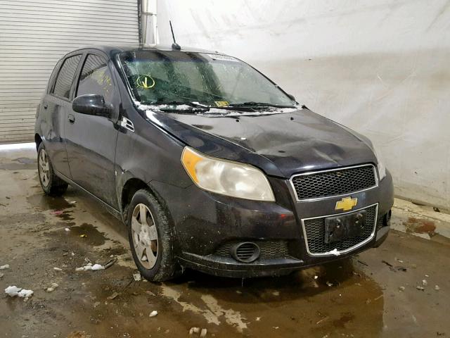 KL1TD66E29B357941 - 2009 CHEVROLET AVEO LS BLACK photo 1