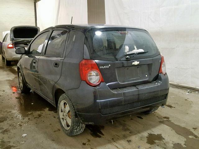 KL1TD66E29B357941 - 2009 CHEVROLET AVEO LS BLACK photo 3