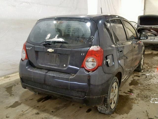 KL1TD66E29B357941 - 2009 CHEVROLET AVEO LS BLACK photo 4