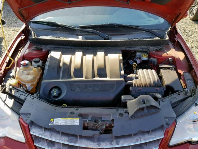 1C3LC56R47N563867 - 2007 CHRYSLER SEBRING TO RED photo 7