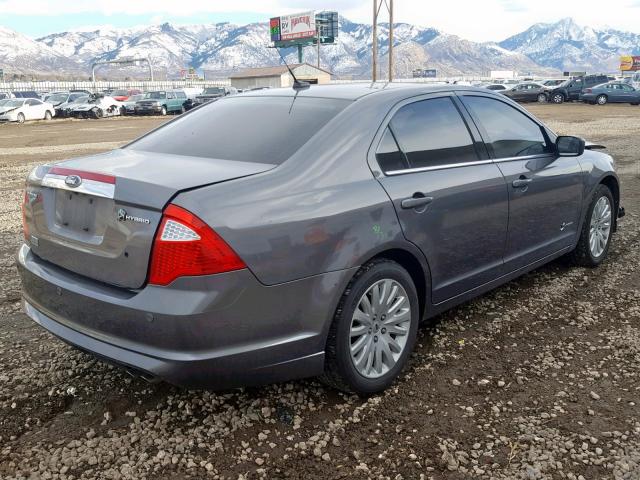 3FADP0L36AR328159 - 2010 FORD FUSION HYB GRAY photo 4