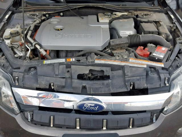 3FADP0L36AR328159 - 2010 FORD FUSION HYB GRAY photo 7