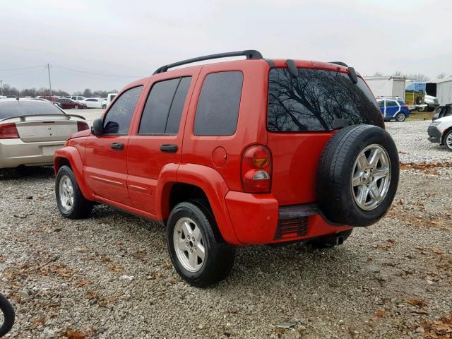 1J4GK58K14W128353 - 2004 JEEP LIBERTY LI RED photo 3