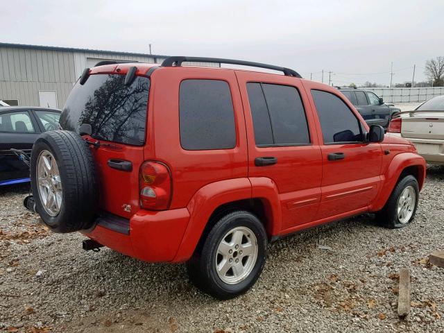 1J4GK58K14W128353 - 2004 JEEP LIBERTY LI RED photo 4