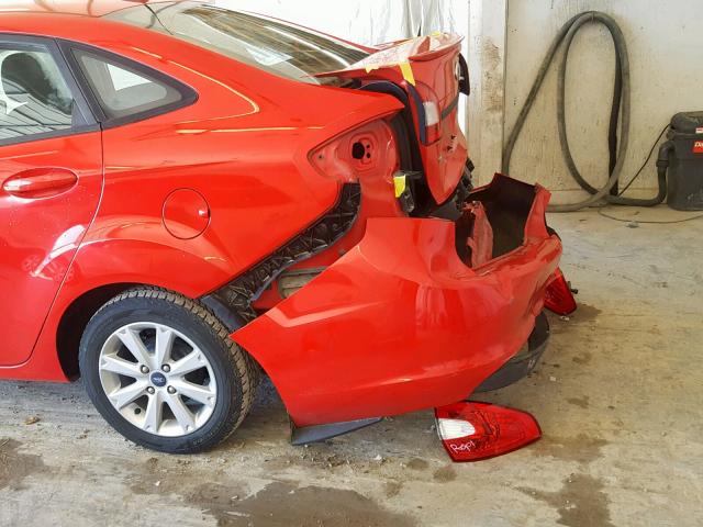 3FADP4BJ0DM174489 - 2013 FORD FIESTA SE RED photo 9