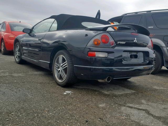 4A3AE75H95E022373 - 2005 MITSUBISHI ECLIPSE SP BLACK photo 3