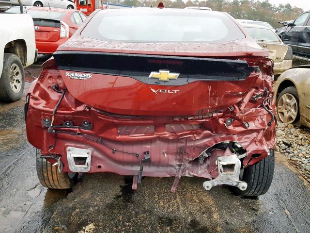 1G1RA6S56HU103596 - 2017 CHEVROLET VOLT LT RED photo 9