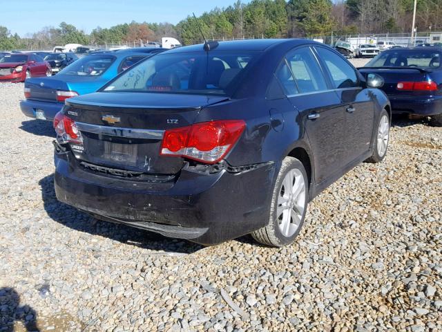 1G1PG5SB6F7222587 - 2015 CHEVROLET CRUZE LTZ BLACK photo 4