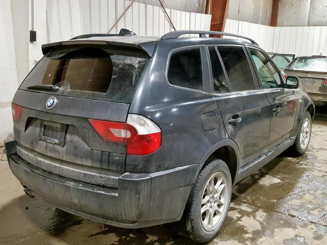 WBXPA73454WC36462 - 2004 BMW X3 2.5I BLACK photo 4