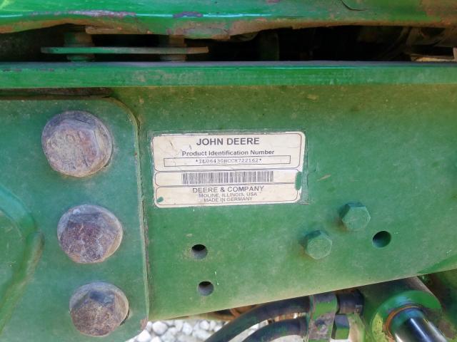 1L06430HCCH722162 - 2012 JOHN DEERE 6430 GREEN photo 10