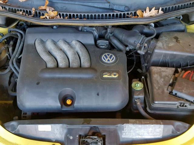 3VWCS21C31M407611 - 2001 VOLKSWAGEN NEW BEETLE YELLOW photo 7