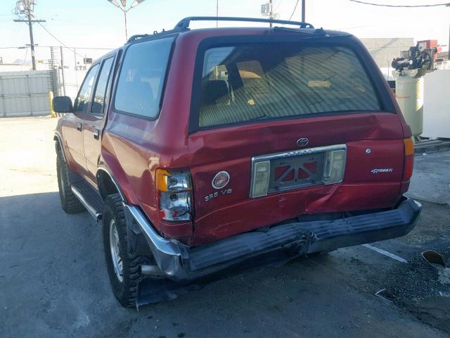 JT3VN39W8P0102290 - 1993 TOYOTA 4RUNNER VN RED photo 3