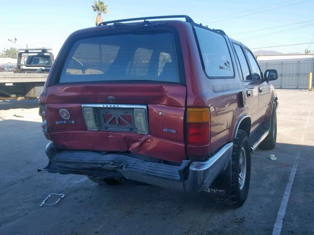 JT3VN39W8P0102290 - 1993 TOYOTA 4RUNNER VN RED photo 4