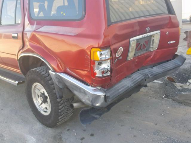 JT3VN39W8P0102290 - 1993 TOYOTA 4RUNNER VN RED photo 9