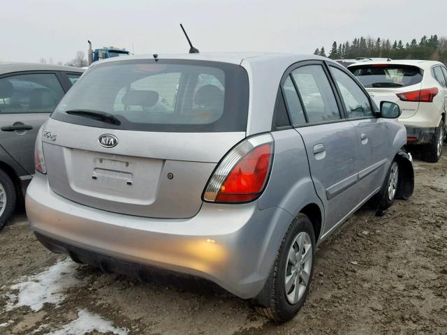 KNADH5B32B6830216 - 2011 KIA RIO BASE SILVER photo 4