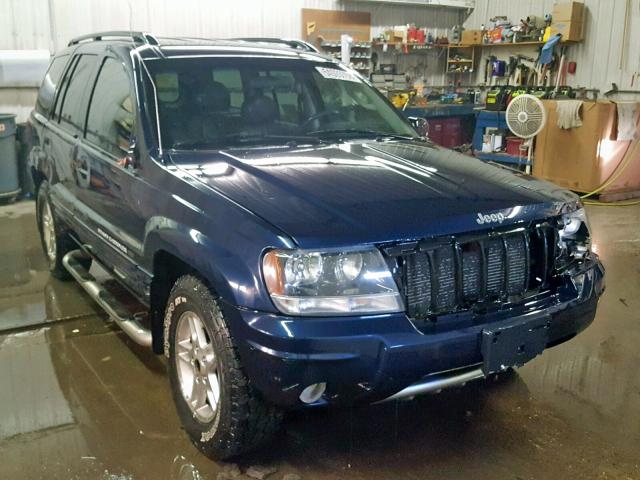 1J4GW48SX4C119943 - 2004 JEEP GRAND CHER BLUE photo 1