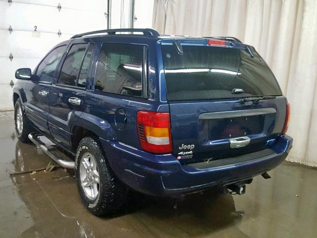 1J4GW48SX4C119943 - 2004 JEEP GRAND CHER BLUE photo 3