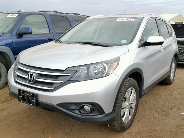 2HKRM4H72DH623553 - 2013 HONDA CR-V EXL SILVER photo 2