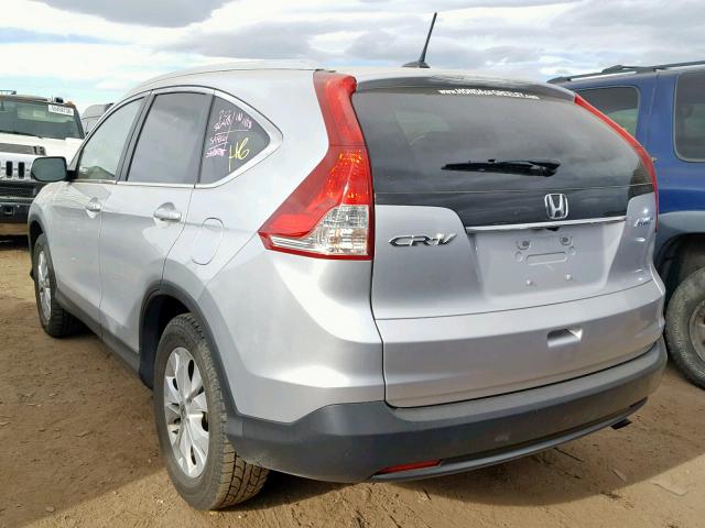 2HKRM4H72DH623553 - 2013 HONDA CR-V EXL SILVER photo 3