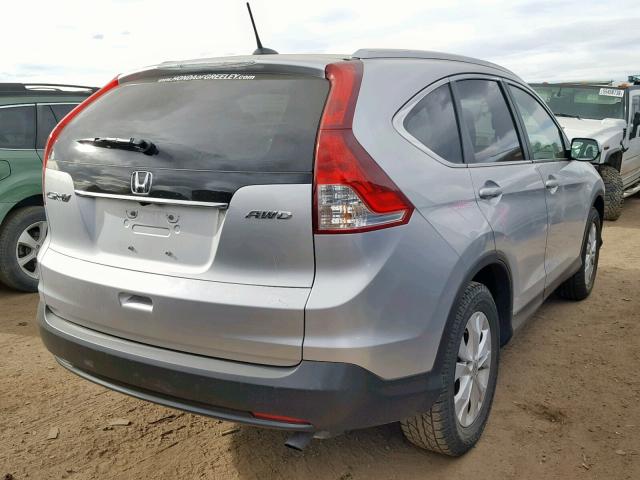 2HKRM4H72DH623553 - 2013 HONDA CR-V EXL SILVER photo 4