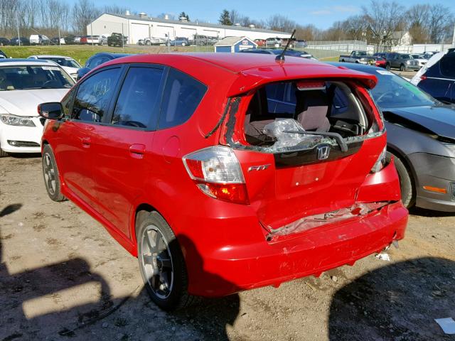 JHMGE8H54CC014063 - 2012 HONDA FIT SPORT RED photo 3