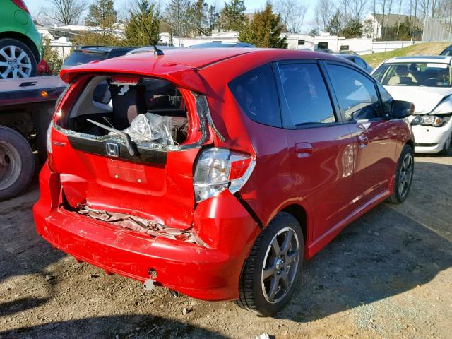 JHMGE8H54CC014063 - 2012 HONDA FIT SPORT RED photo 4