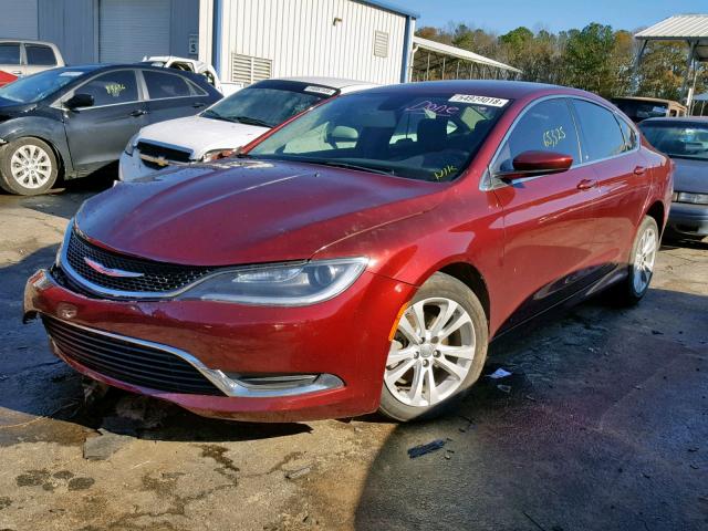 1C3CCCAB5GN168952 - 2016 CHRYSLER 200 LIMITE BURGUNDY photo 2