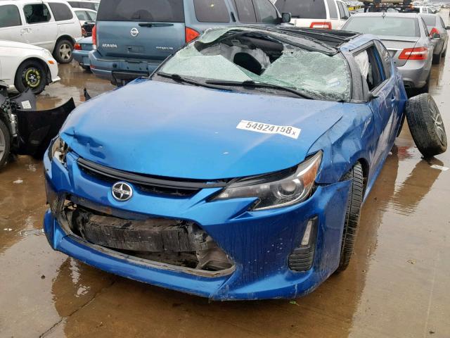 JTKJF5C76E3075518 - 2014 TOYOTA SCION TC ლურჯი ფოტო 2