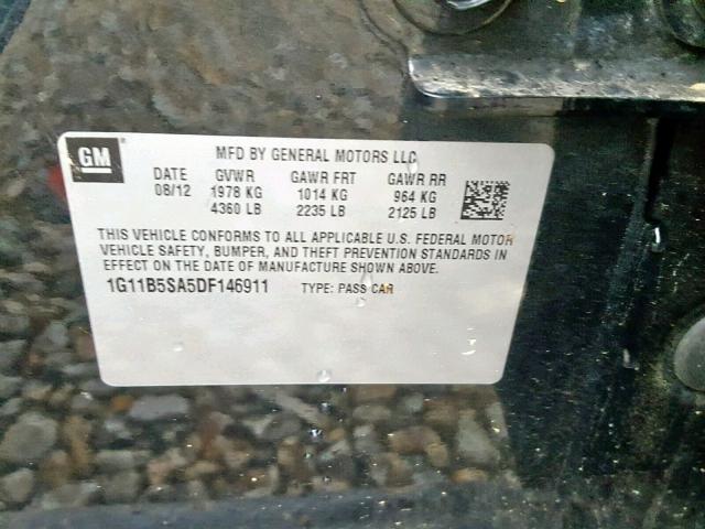 1G11B5SA5DF146911 - 2013 CHEVROLET MALIBU LS Qara foto 10