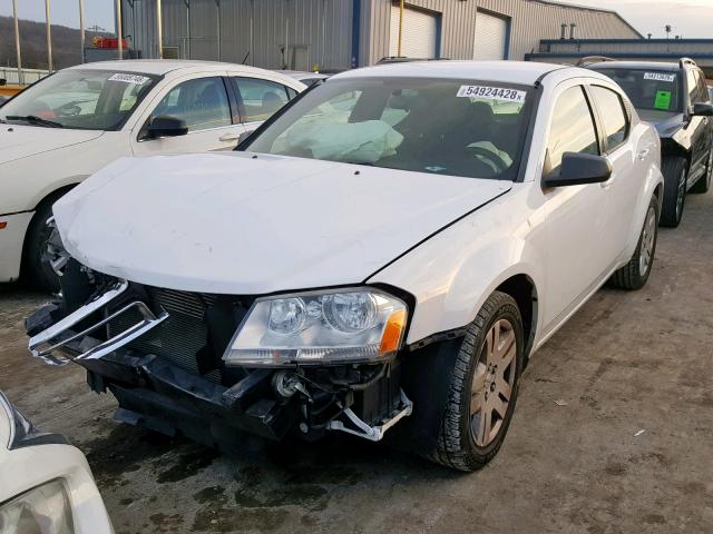 1B3BD4FB3BN616649 - 2011 DODGE AVENGER EX WHITE photo 2